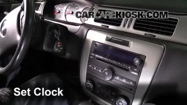 2007 Chevrolet Impala SS 5.3L V8 Horloge Régler l'horloge